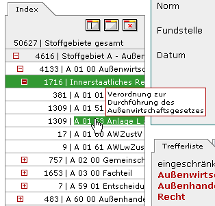 Abbildung: Index Stoffgebiete gesamt