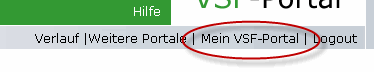 Abbildung: Mein VSF-Portal