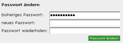 Abbildung: Passwort ändern