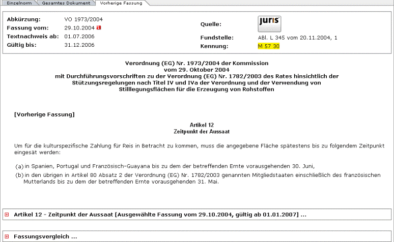 Abbildung: vorherige Fassung