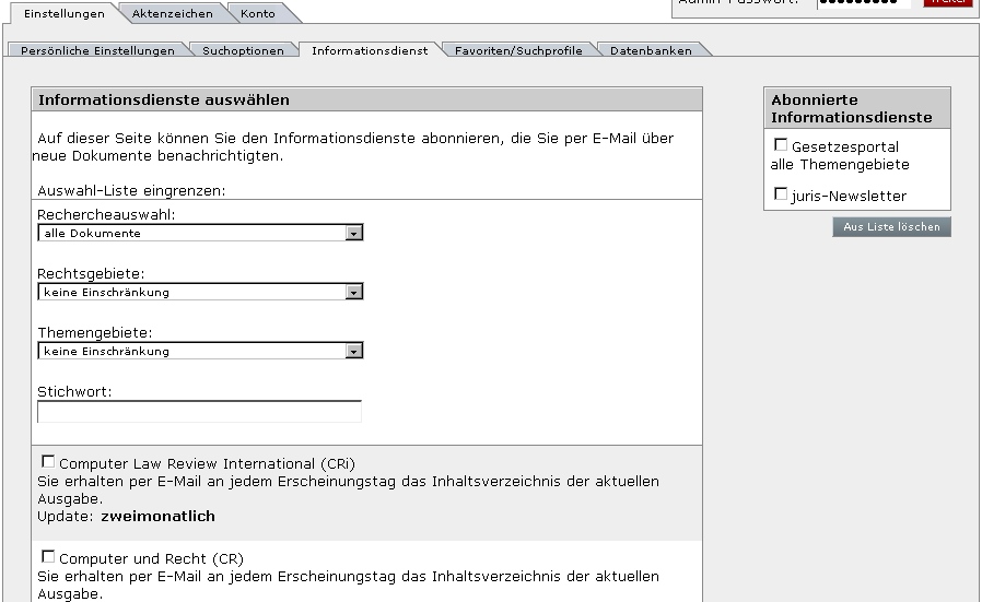 Abbildung: Informationsdienst