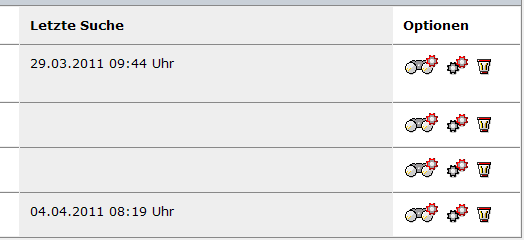 Abbildung: Favoriten und Suchprofile