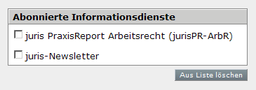 Abbildung: Abonnierte Informationsdienste